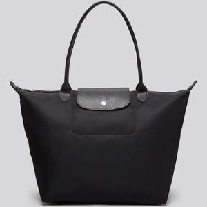 Le pliage neo large tote nylon black bag longchamp